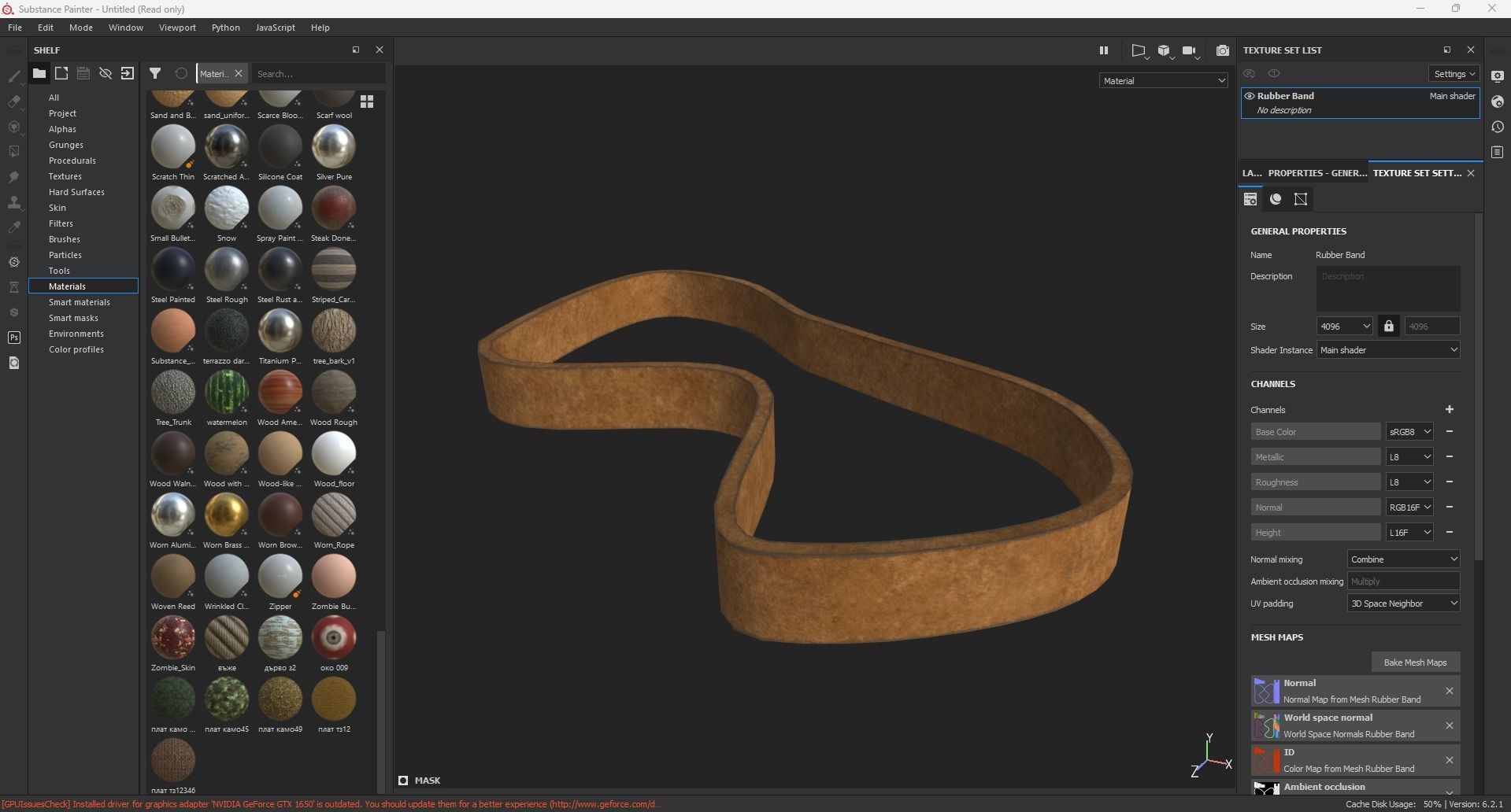 Rubber Band Low-poly 3D model_6