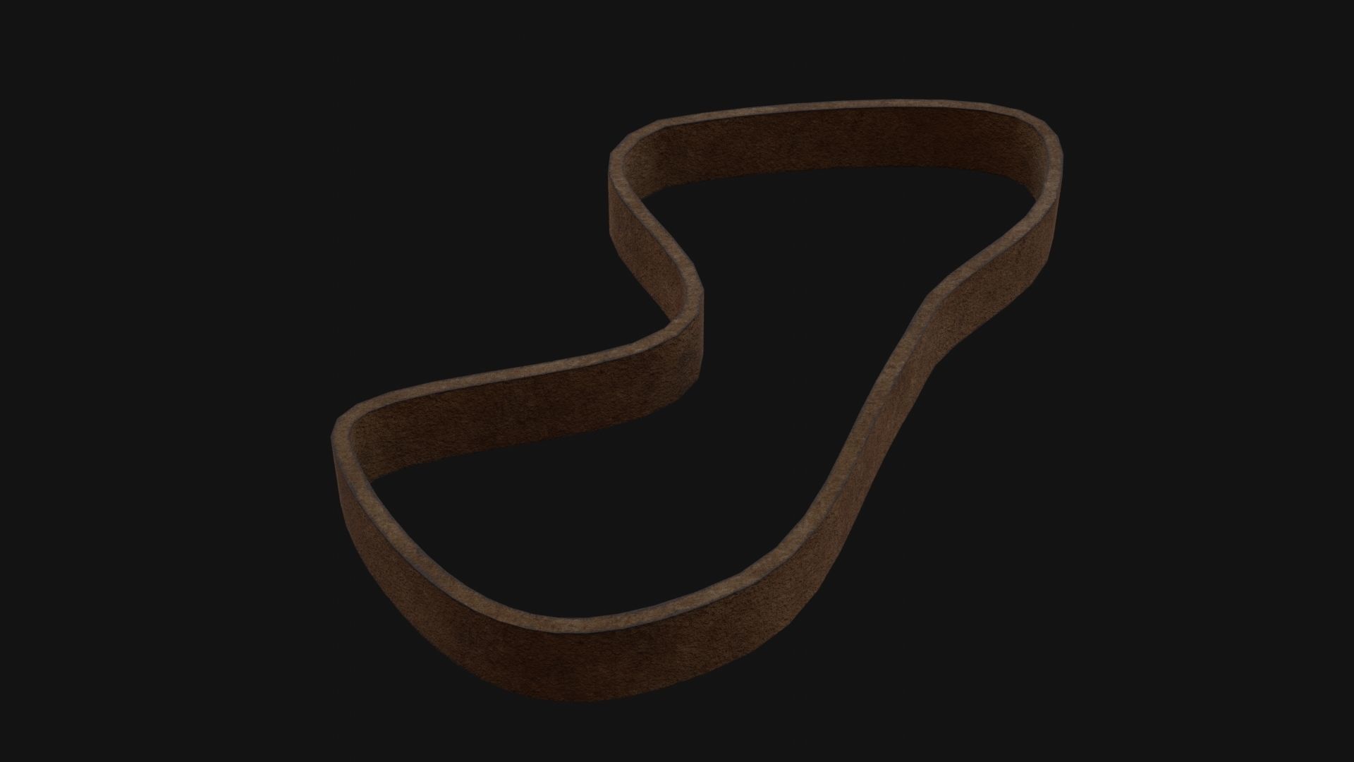 Rubber Band Low-poly 3D model_3