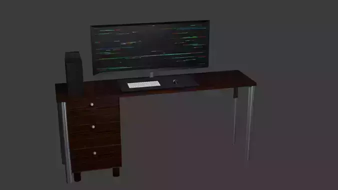 simple  pc setup Free 3D model