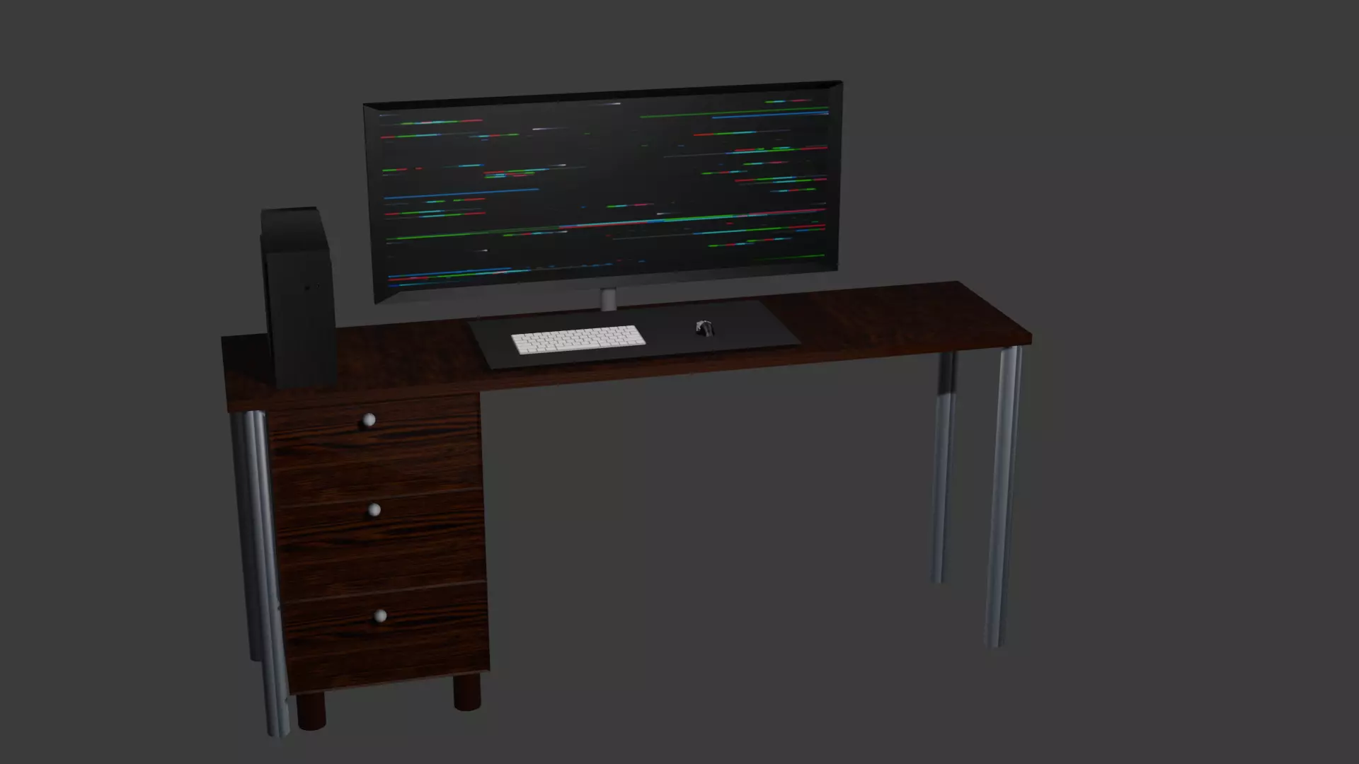 simple  pc setup Free 3D model_0