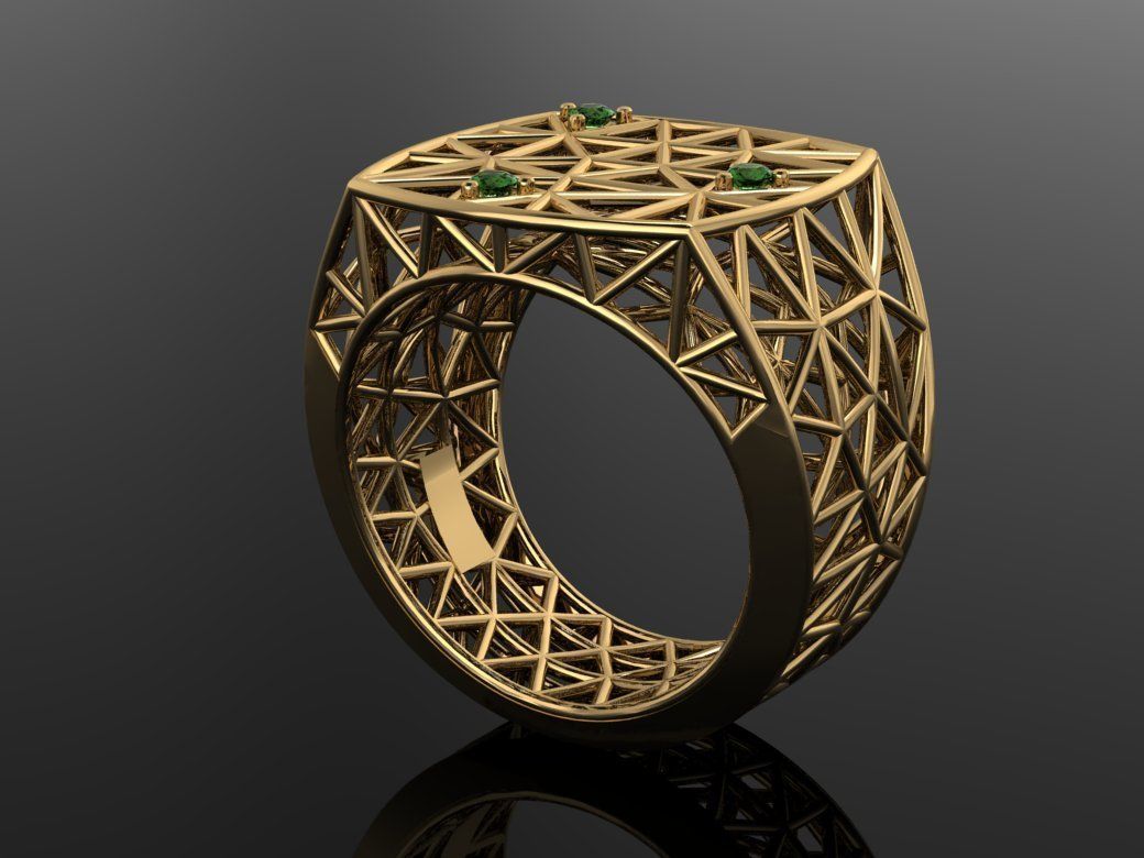 Cage ring 3D print model_7
