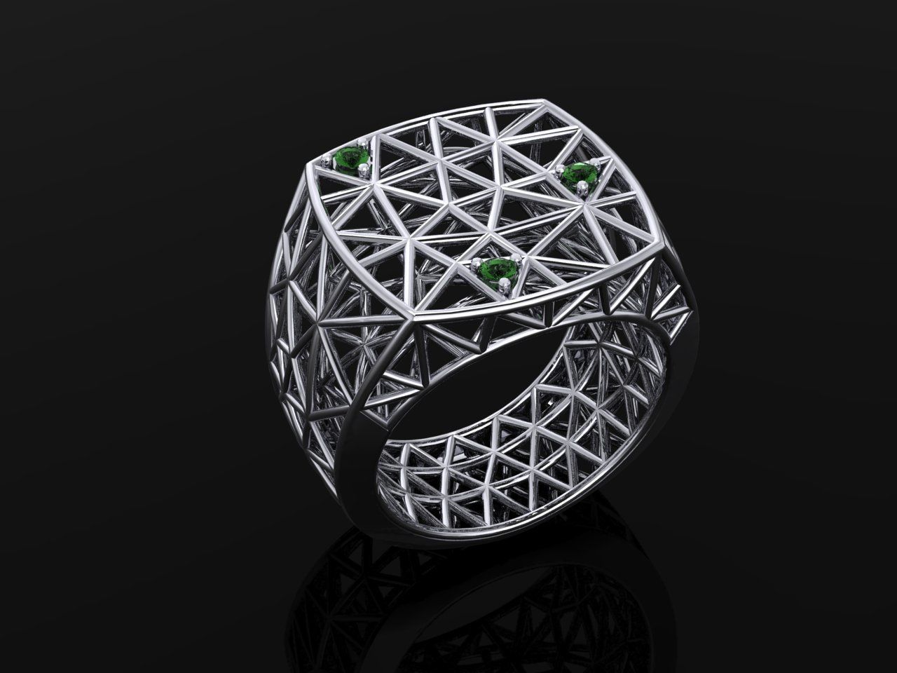 Cage ring 3D print model_6