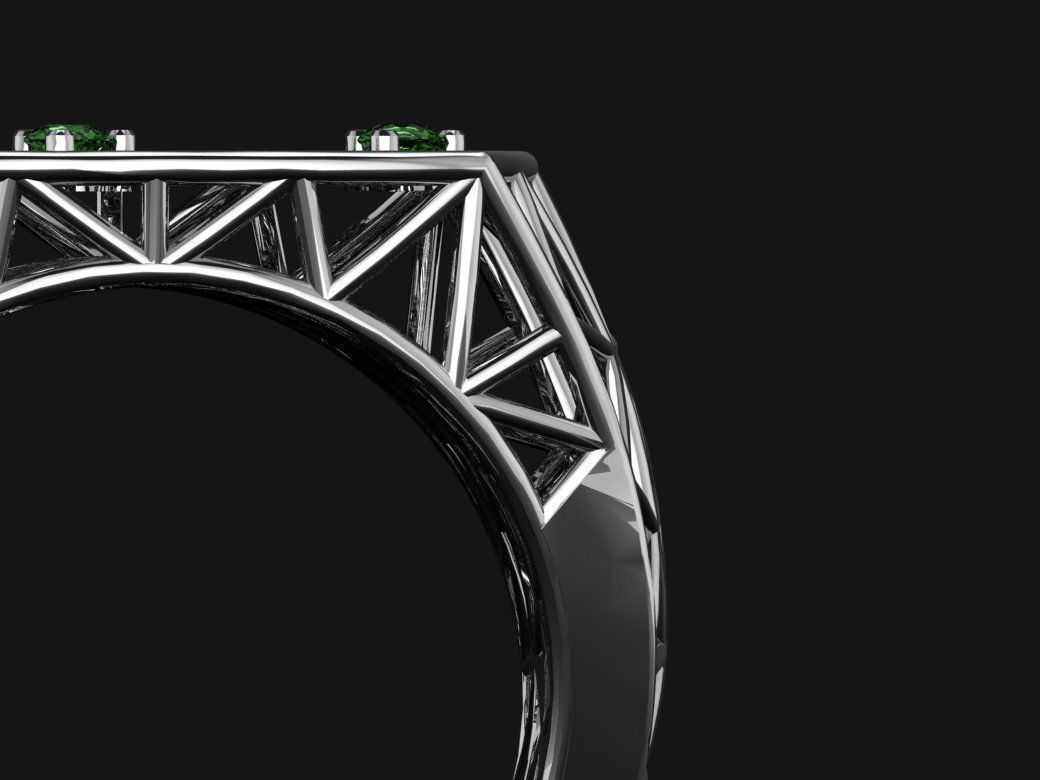 Cage ring 3D print model_3