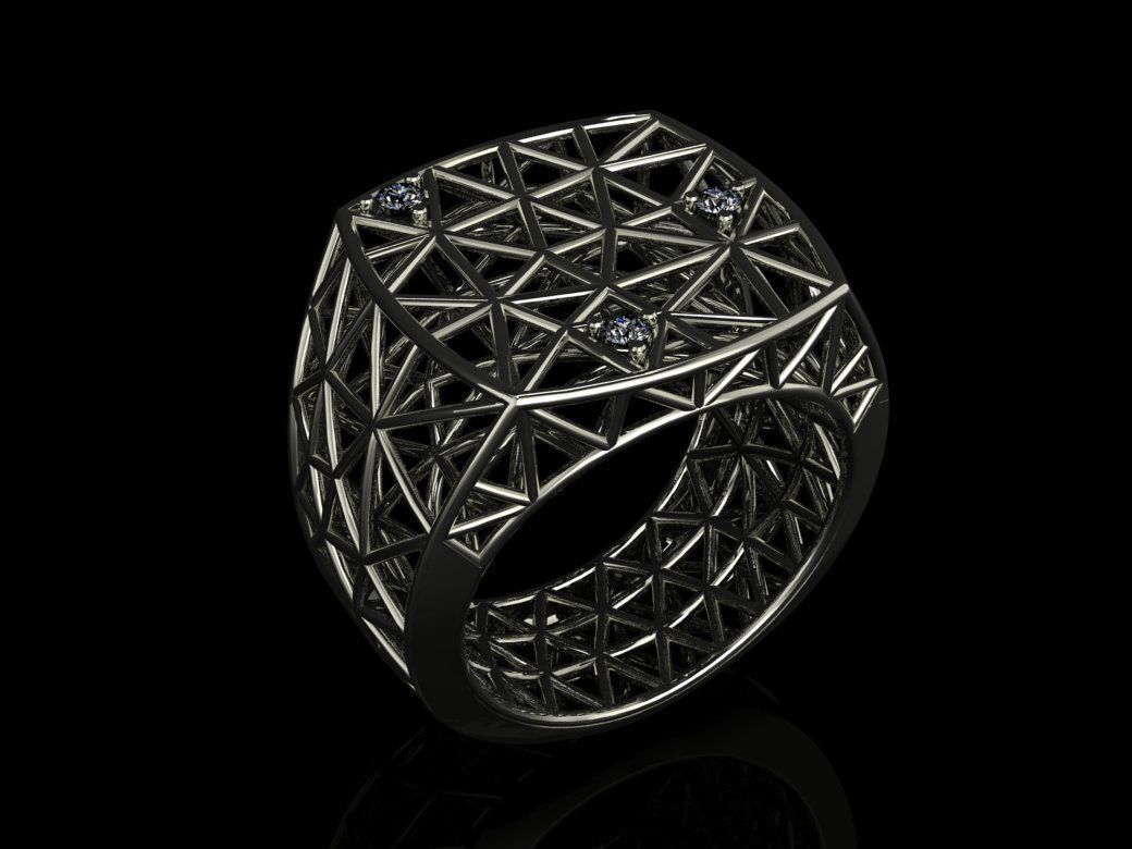 Cage ring 3D print model_4