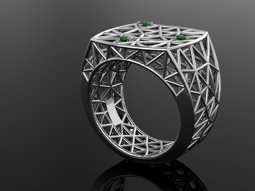 Cage ring 3D print model_8