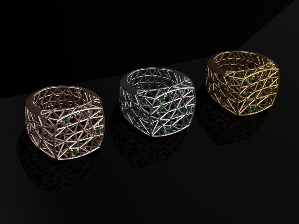 Cage ring 3D print model_5