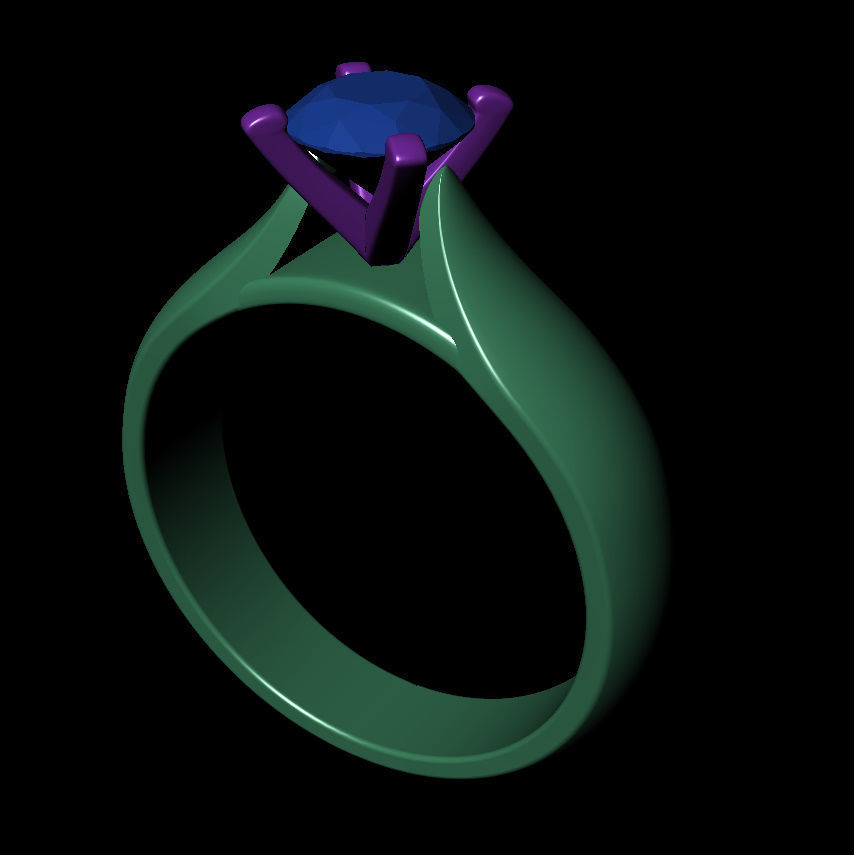 Round 0-75-CT Quarter Round Profile Shank Width 4mm 3D print model_8