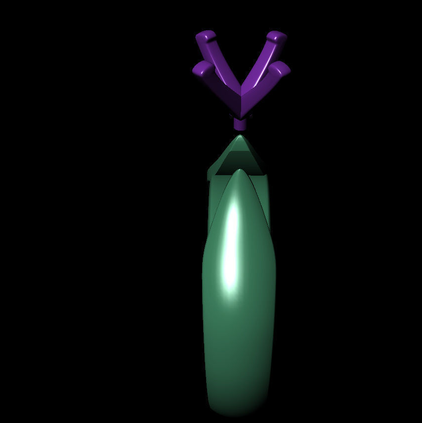 Round 0-75-CT Quarter Round Profile Shank Width 4mm 3D print model_16