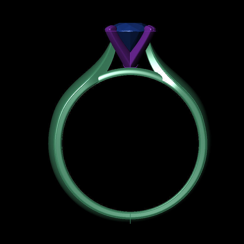 Round 0-75-CT Quarter Round Profile Shank Width 4mm 3D print model_6