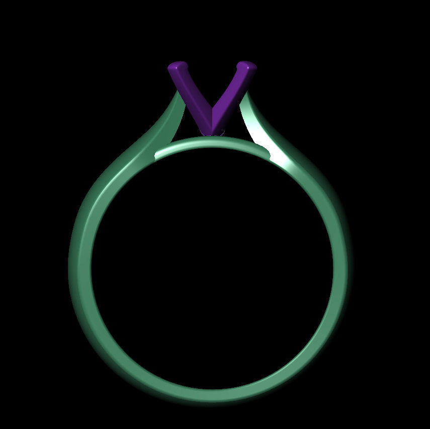 Round 0-75-CT Quarter Round Profile Shank Width 3-5mm 3D print model_13