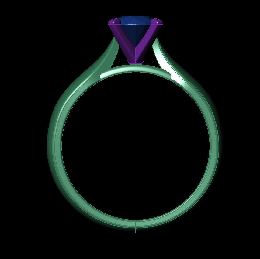 Round 0-75-CT Quarter Round Profile Shank Width 3-5mm 3D print model_6