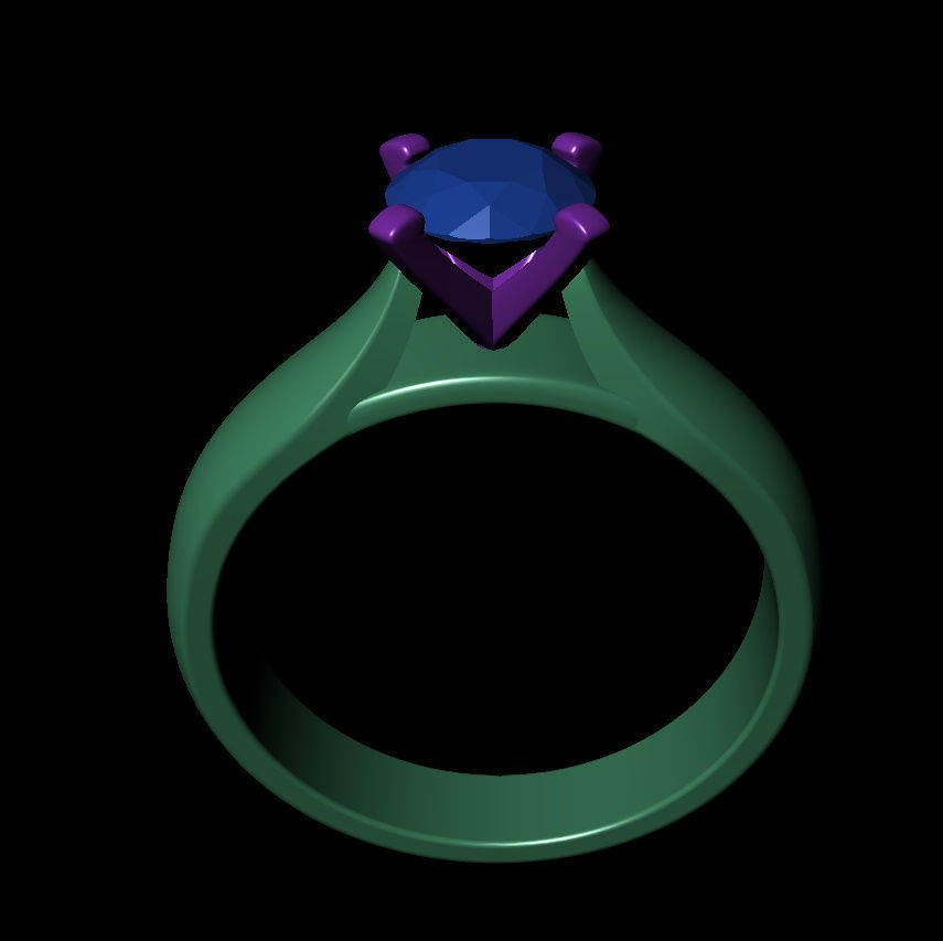 Round 0-75-CT Quarter Round Profile Shank Width 3-5mm 3D print model_8