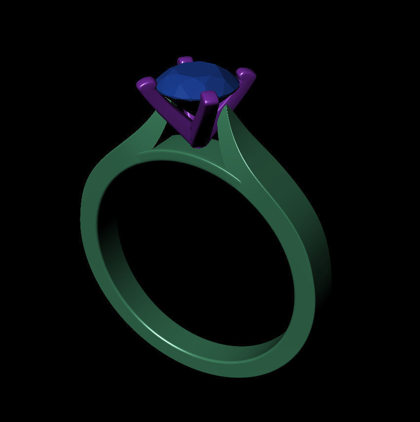 Round 0-75-CT Flat Profile Round Shank Width 2-4mm 3D print model_8