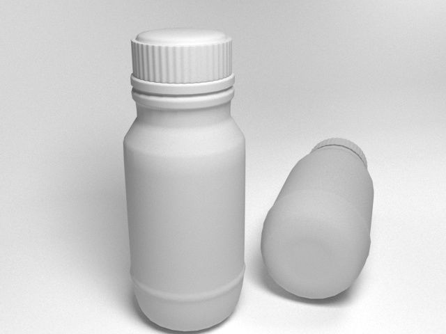 milk bottle  Low-poly 3D model_4