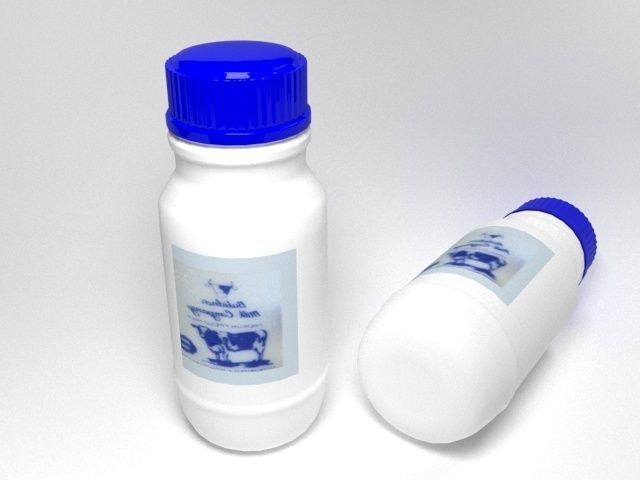 milk bottle  Low-poly 3D model_3