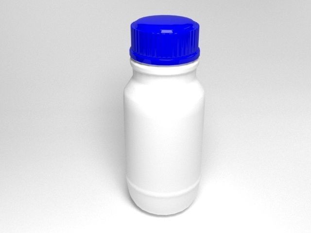 milk bottle  Low-poly 3D model_2