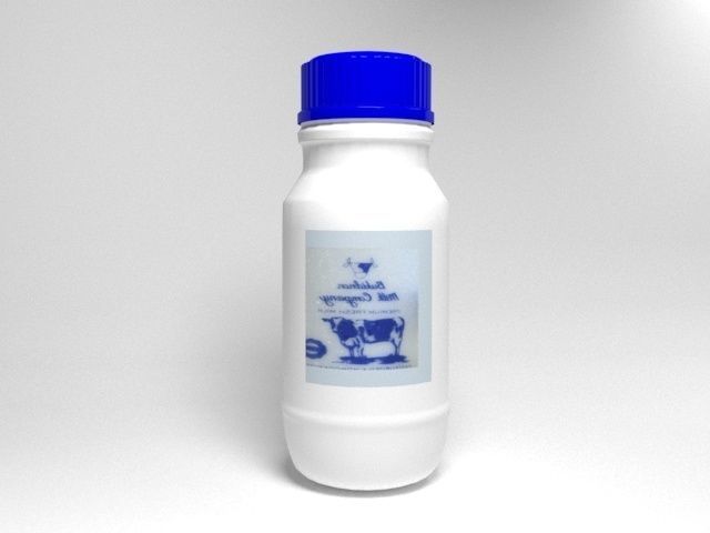 milk bottle  Low-poly 3D model_5