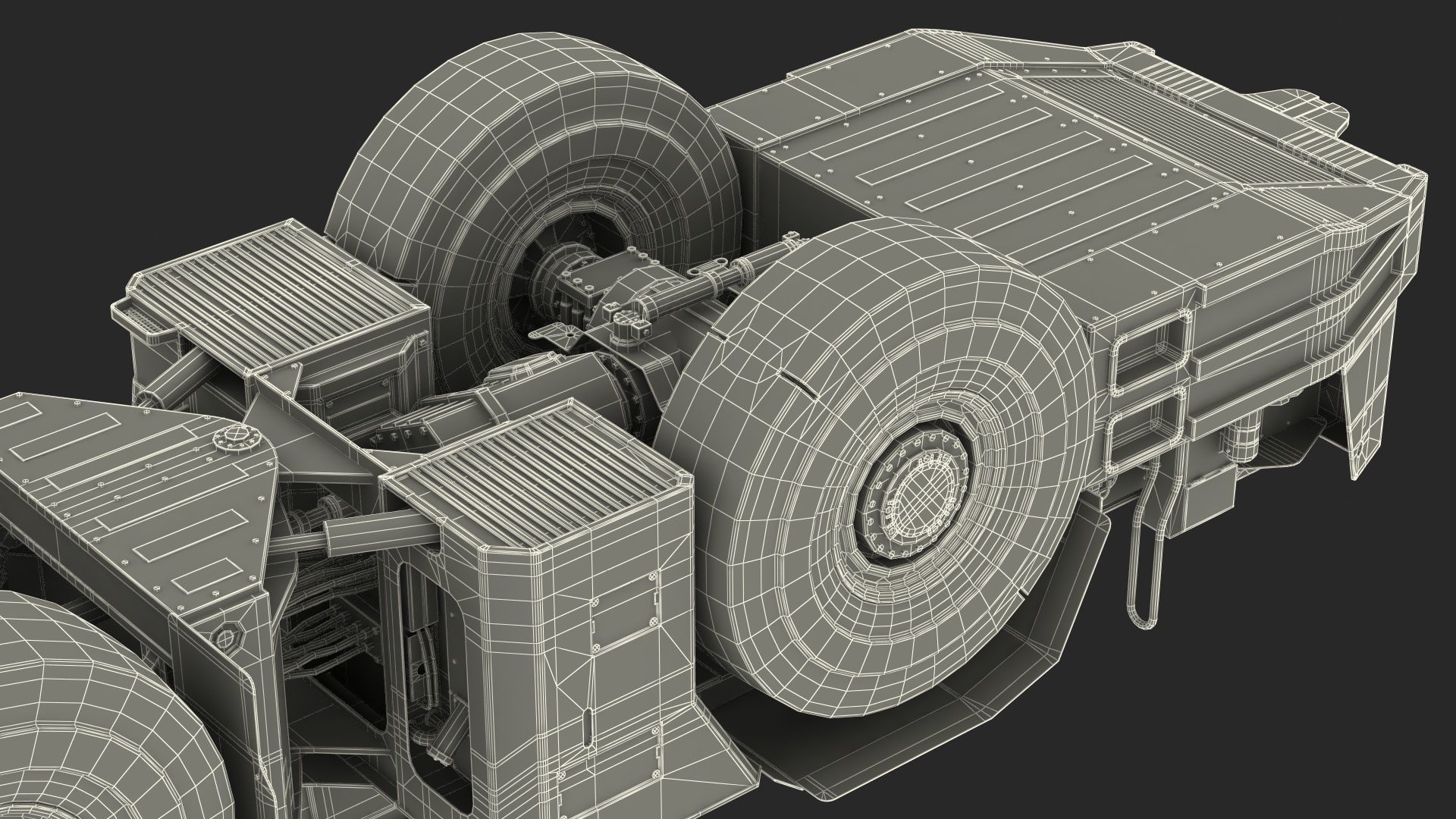 Mining Loader Dirty Rigged 3D model_39