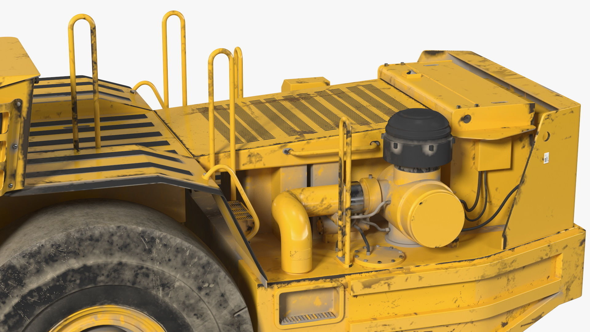 Mining Loader Dirty Rigged 3D model_26