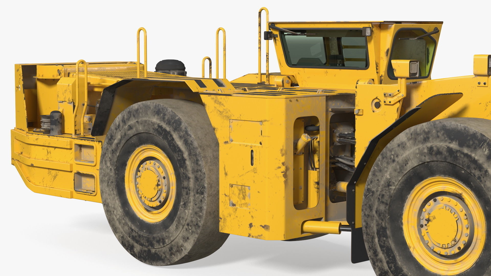 Mining Loader Dirty Rigged 3D model_24