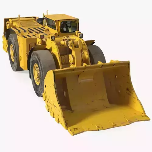 Mining Loader Dirty Rigged 3D model