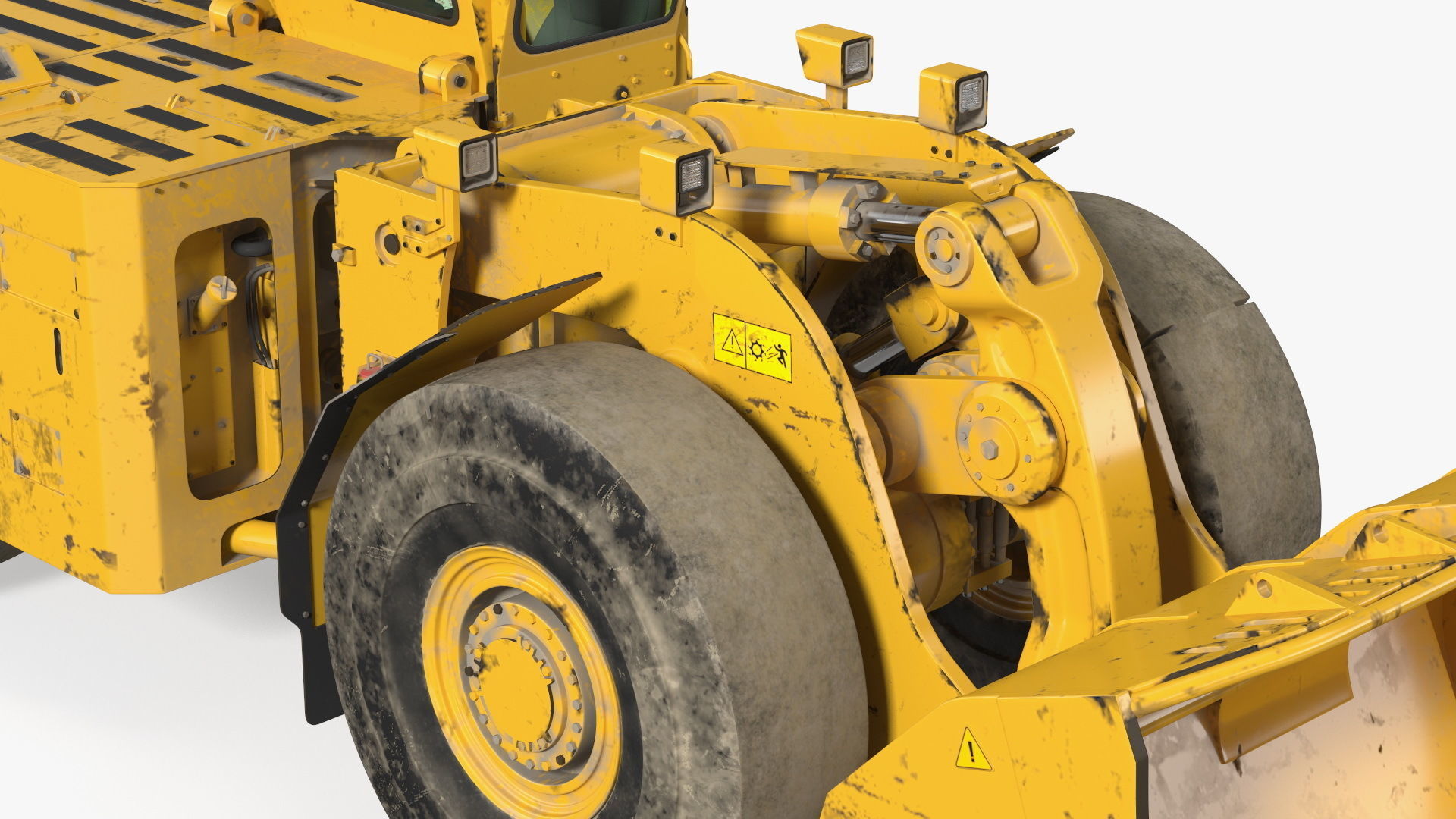 Mining Loader Dirty Rigged 3D model_23