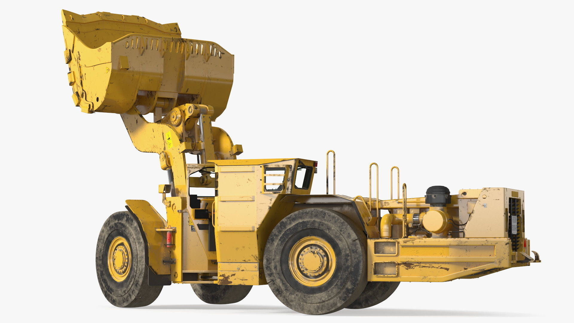 Mining Loader Dirty Rigged 3D model_10