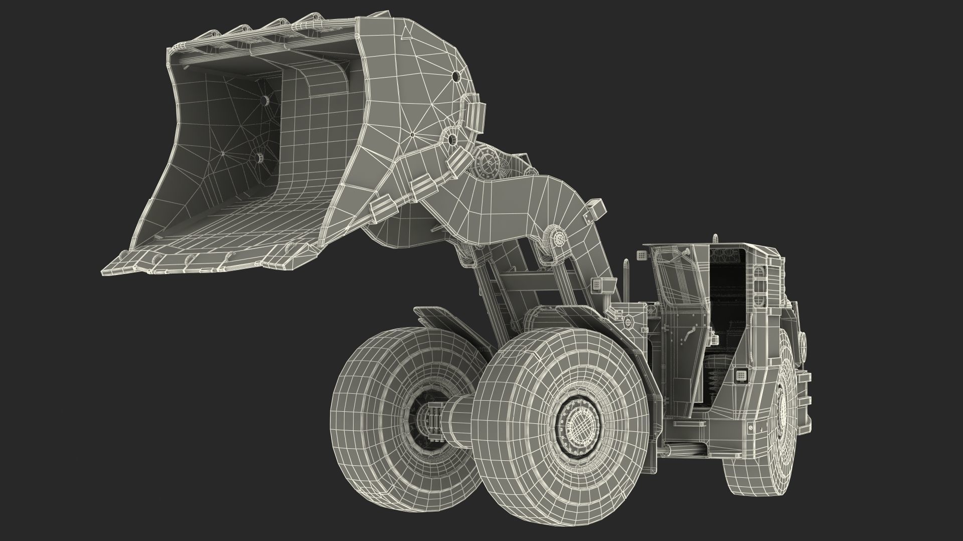 Mining Loader Dirty Rigged 3D model_34