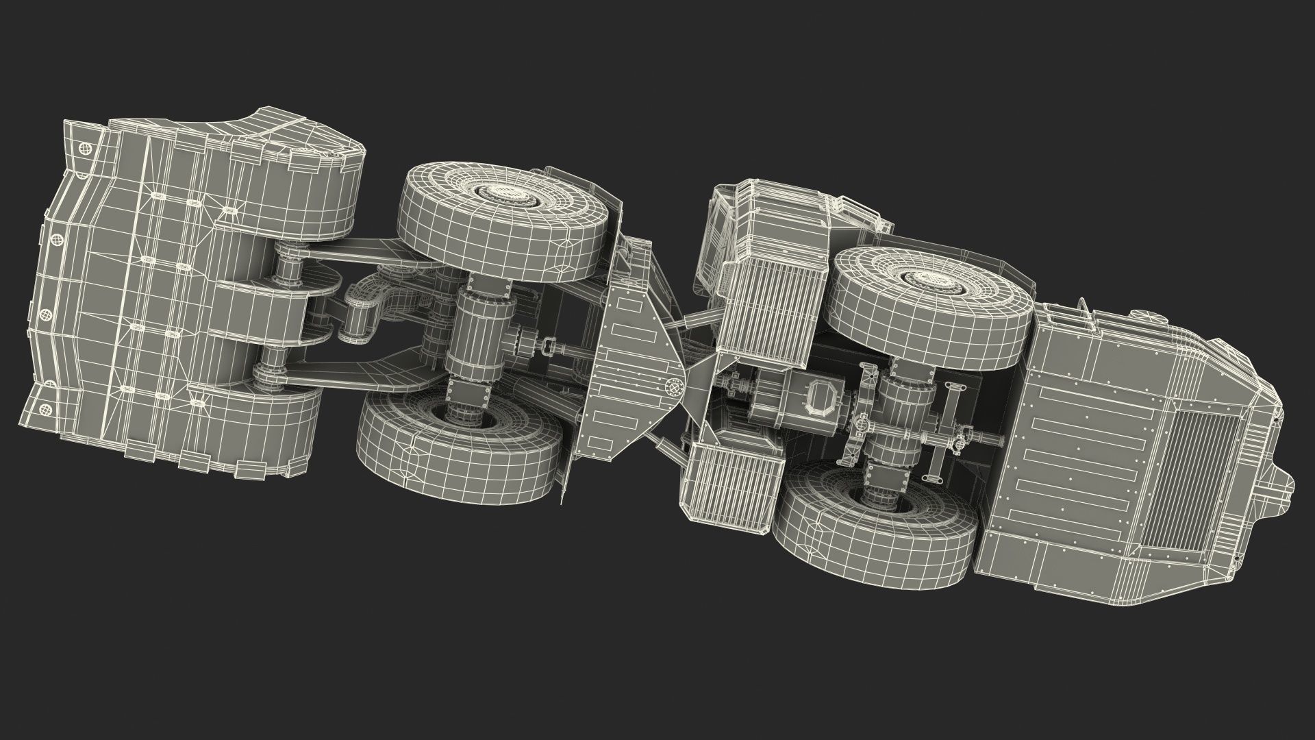 Mining Loader Dirty Rigged 3D model_38