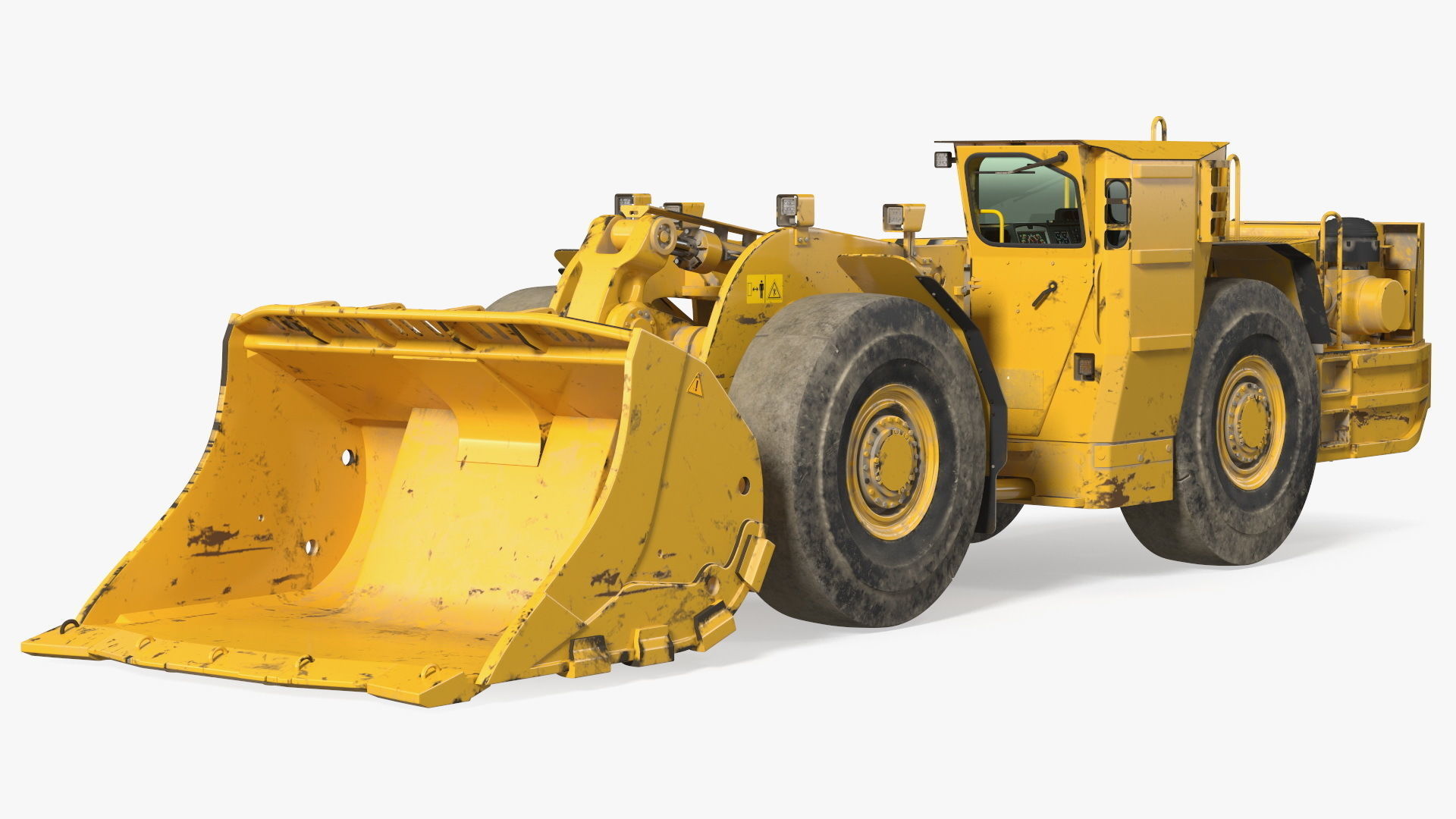 Mining Loader Dirty Rigged 3D model_11