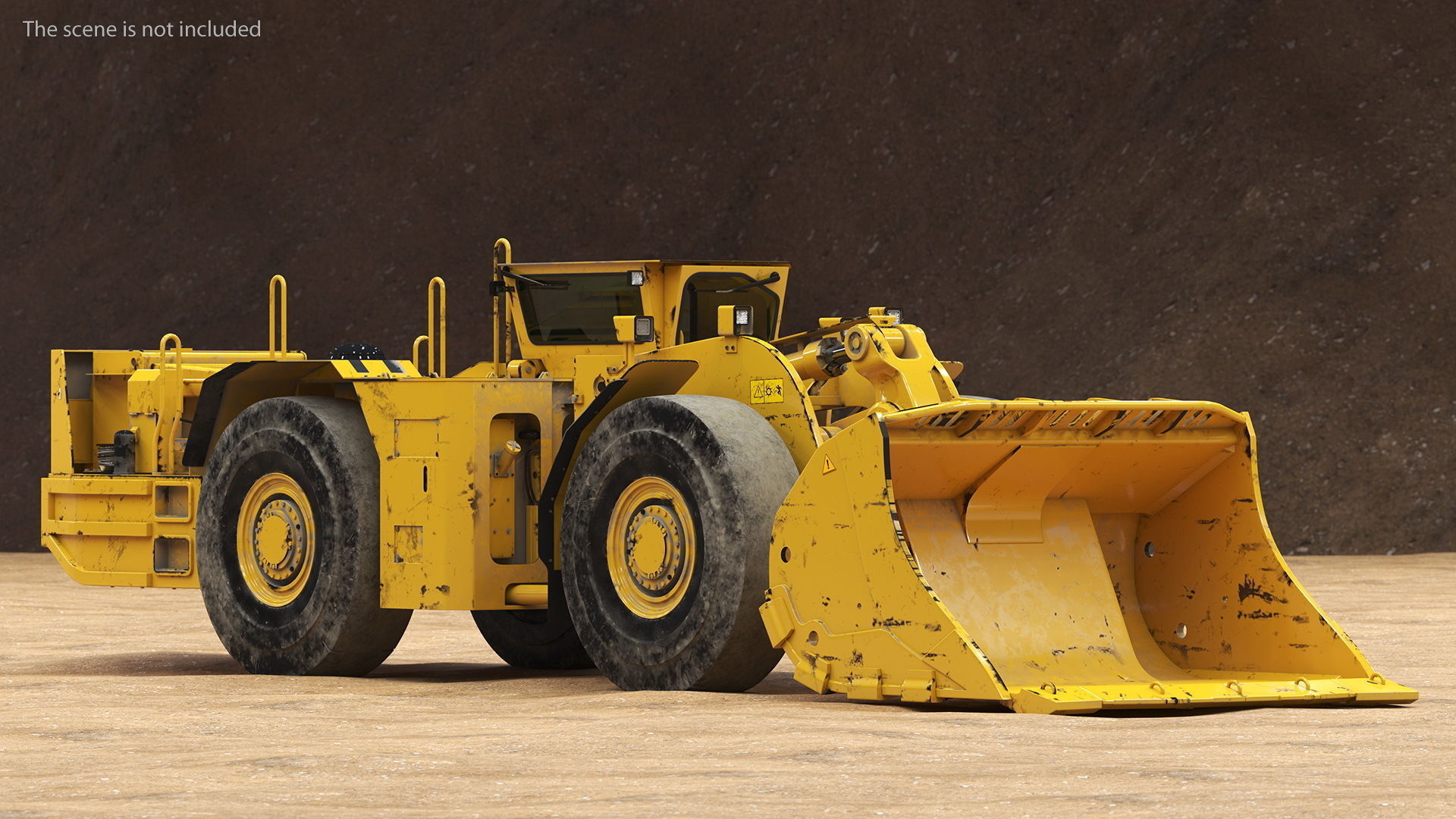 Mining Loader Dirty Rigged 3D model_3