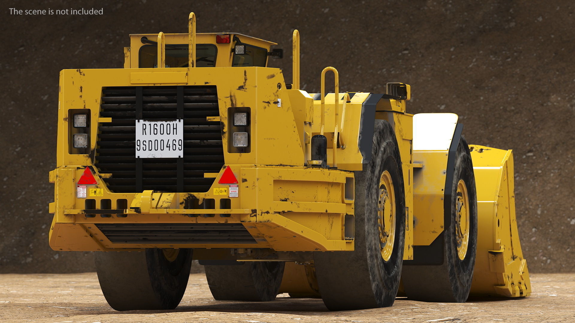 Mining Loader Dirty Rigged 3D model_6