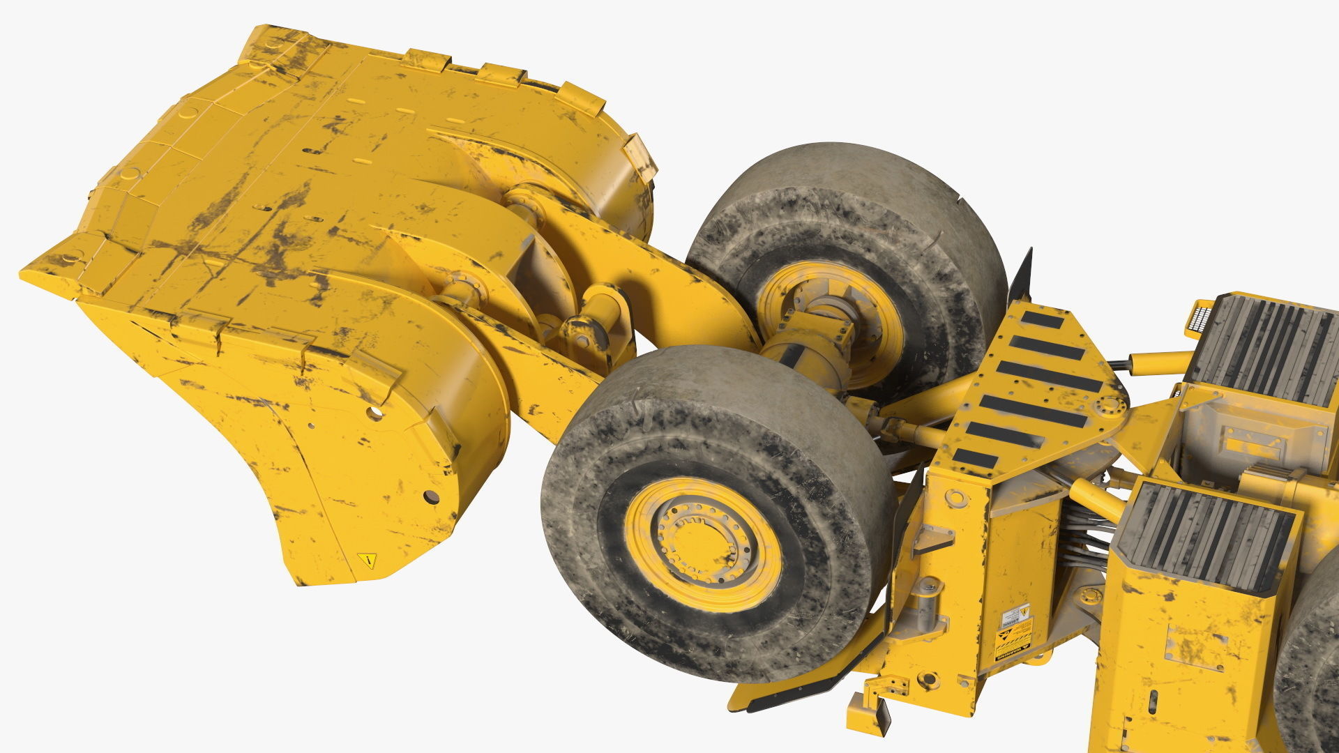 Mining Loader Dirty Rigged 3D model_21