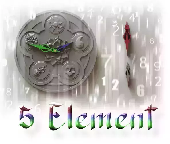 5 elements clock