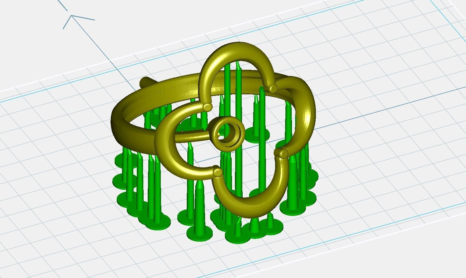 Minimal flower ring  3D print model_1