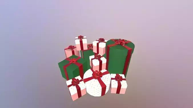 Gift boxes pack 2 3D model