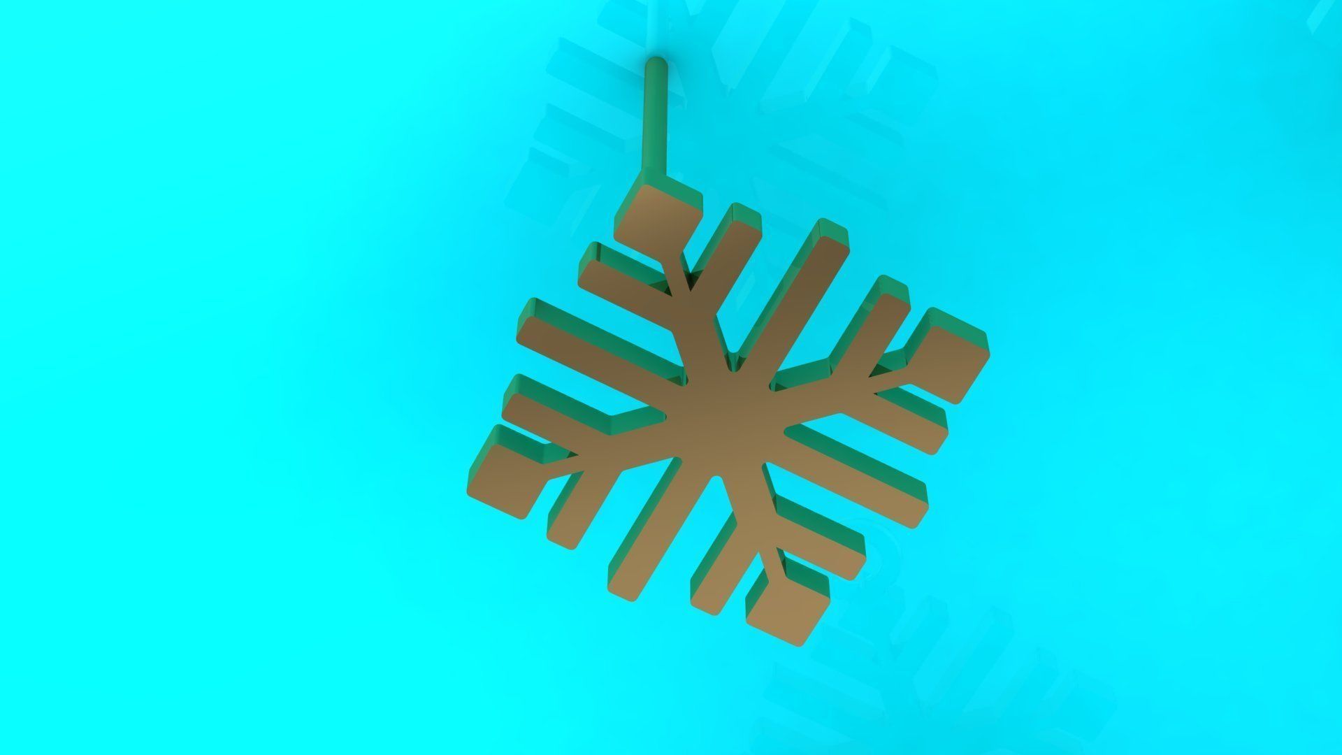 Nice snowflake pack - 4 pendants and 4 stud earrings 3D print model_5