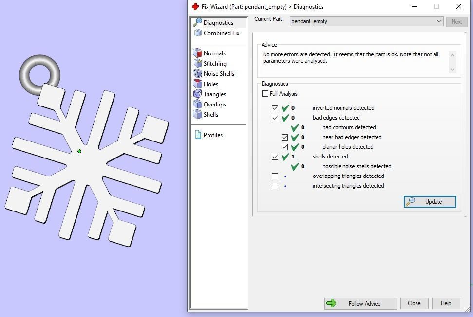 Nice snowflake pack - 4 pendants and 4 stud earrings 3D print model_24