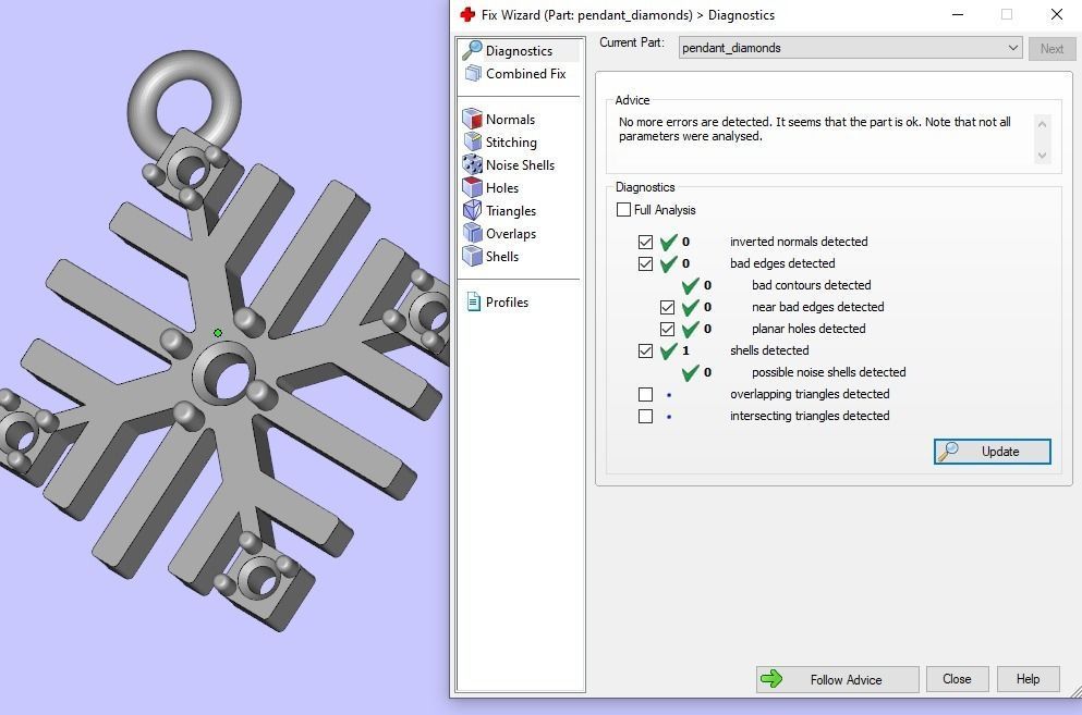 Nice snowflake pack - 4 pendants and 4 stud earrings 3D print model_22