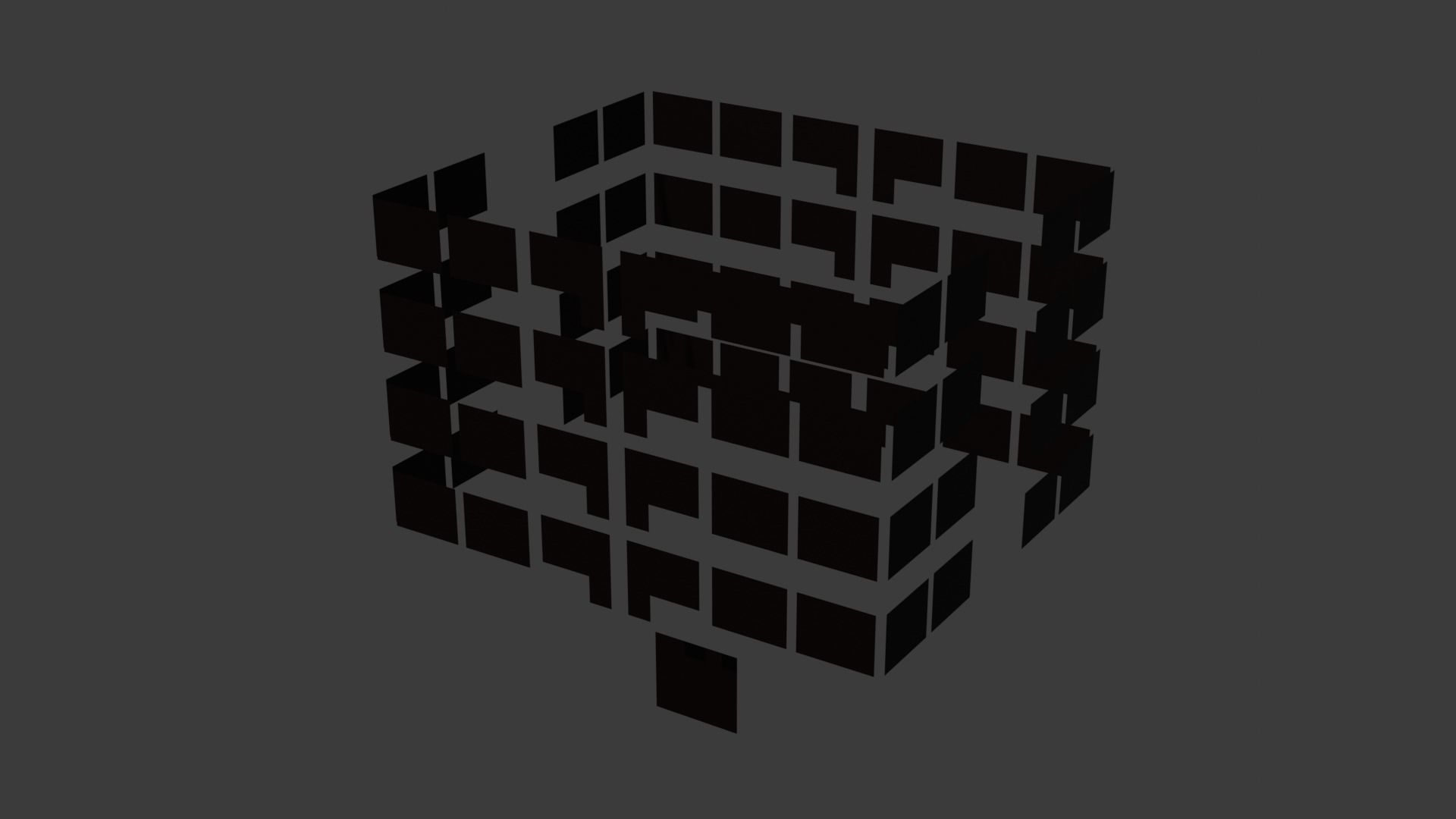 Apartment Building House BLEND FBX OBJ Low-poly 3D model_4