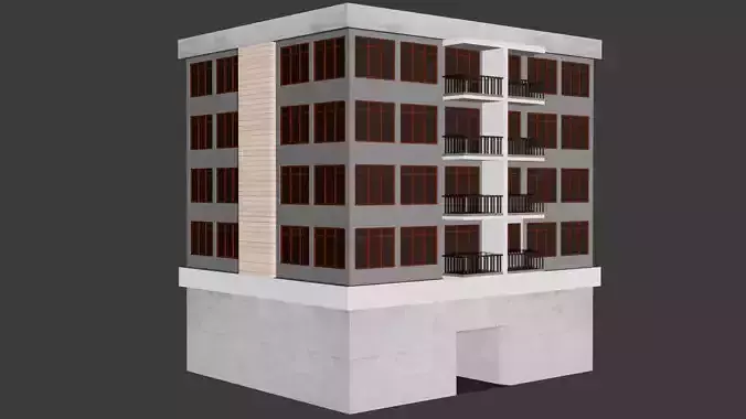 Apartment Building House BLEND FBX OBJ