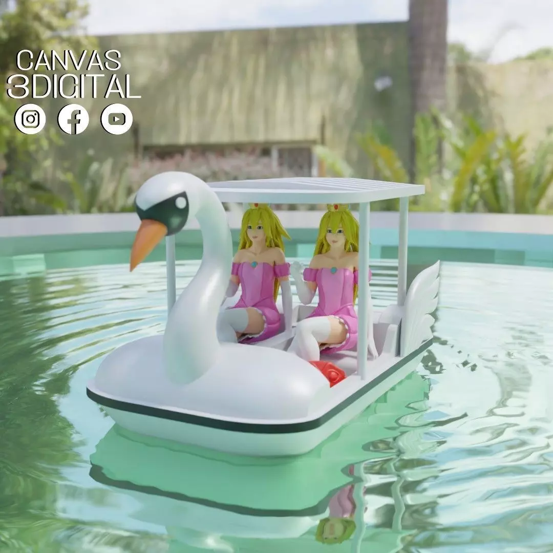 SWAN BOAT 3D print model_0