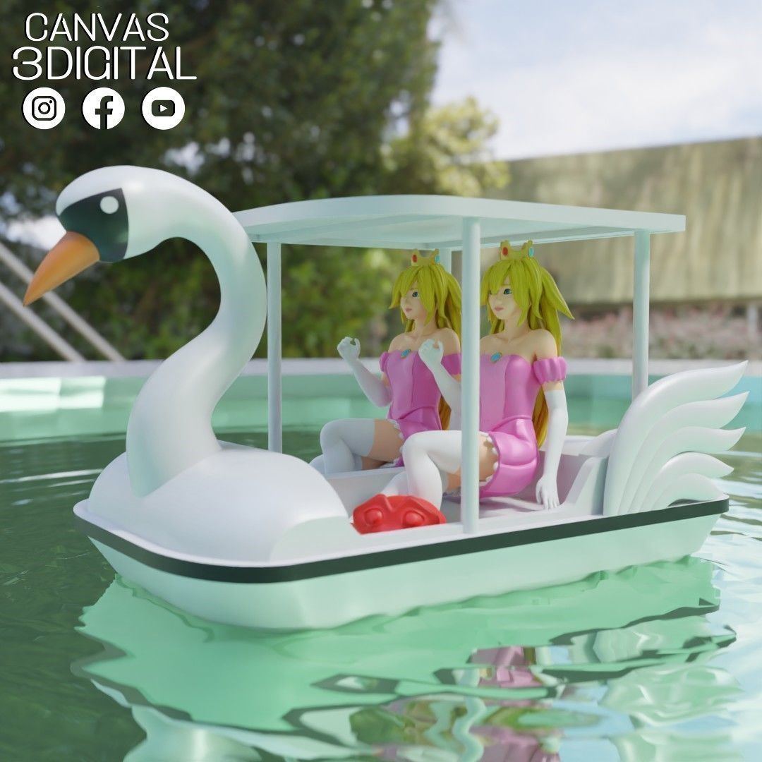 SWAN BOAT 3D print model_1