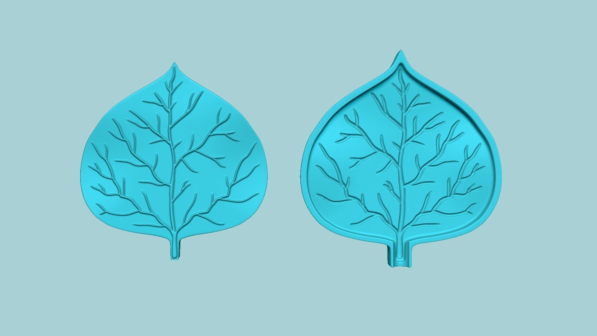 Quaking Aspen Leaf - Molding Artificial EVA Craft 3D print model_6