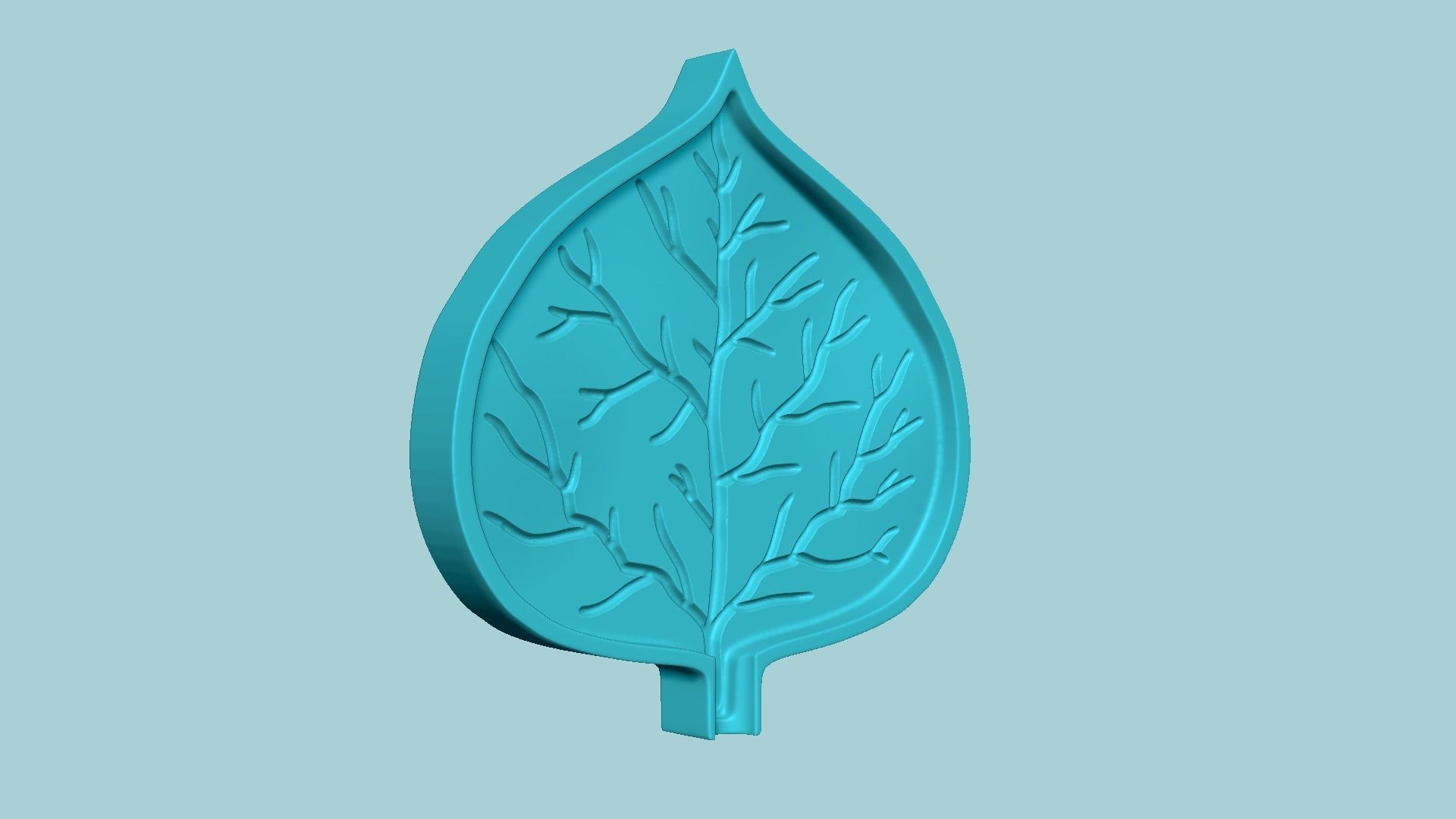 Quaking Aspen Leaf - Molding Artificial EVA Craft 3D print model_4