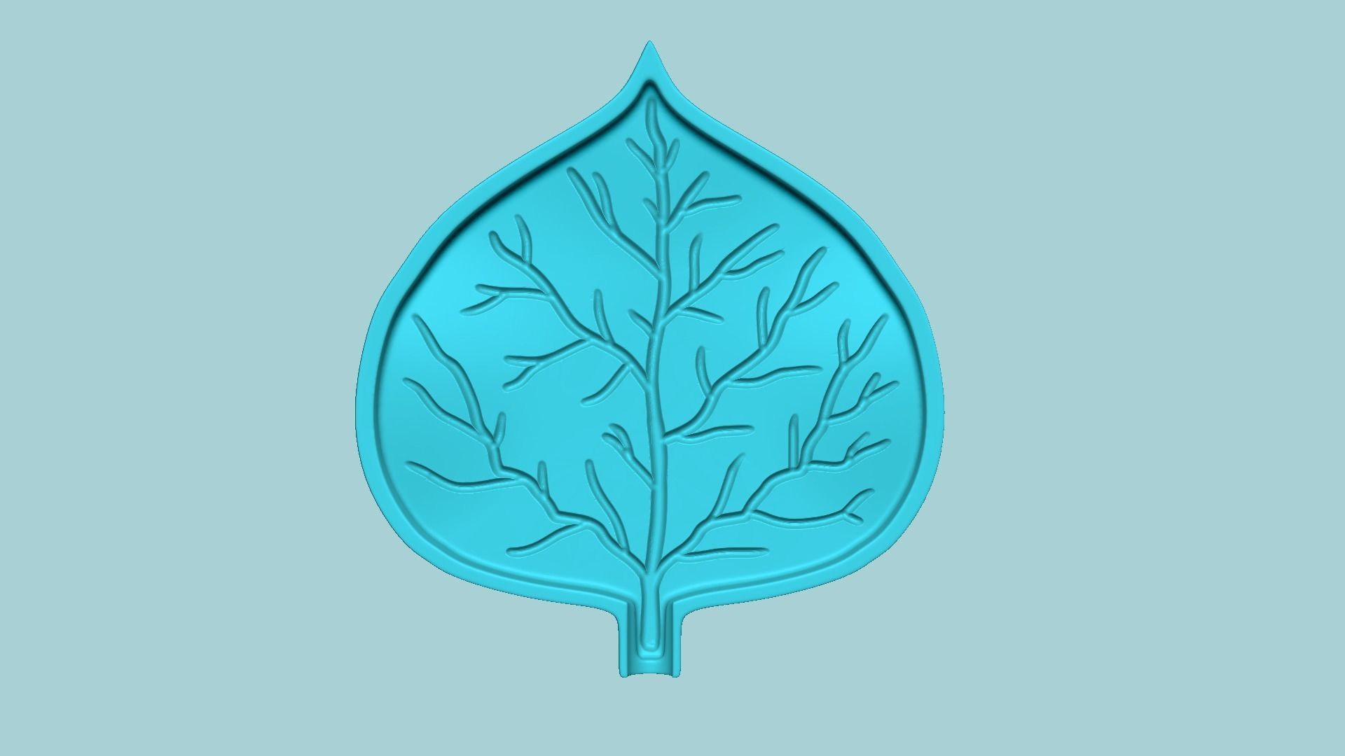 Quaking Aspen Leaf - Molding Artificial EVA Craft 3D print model_3