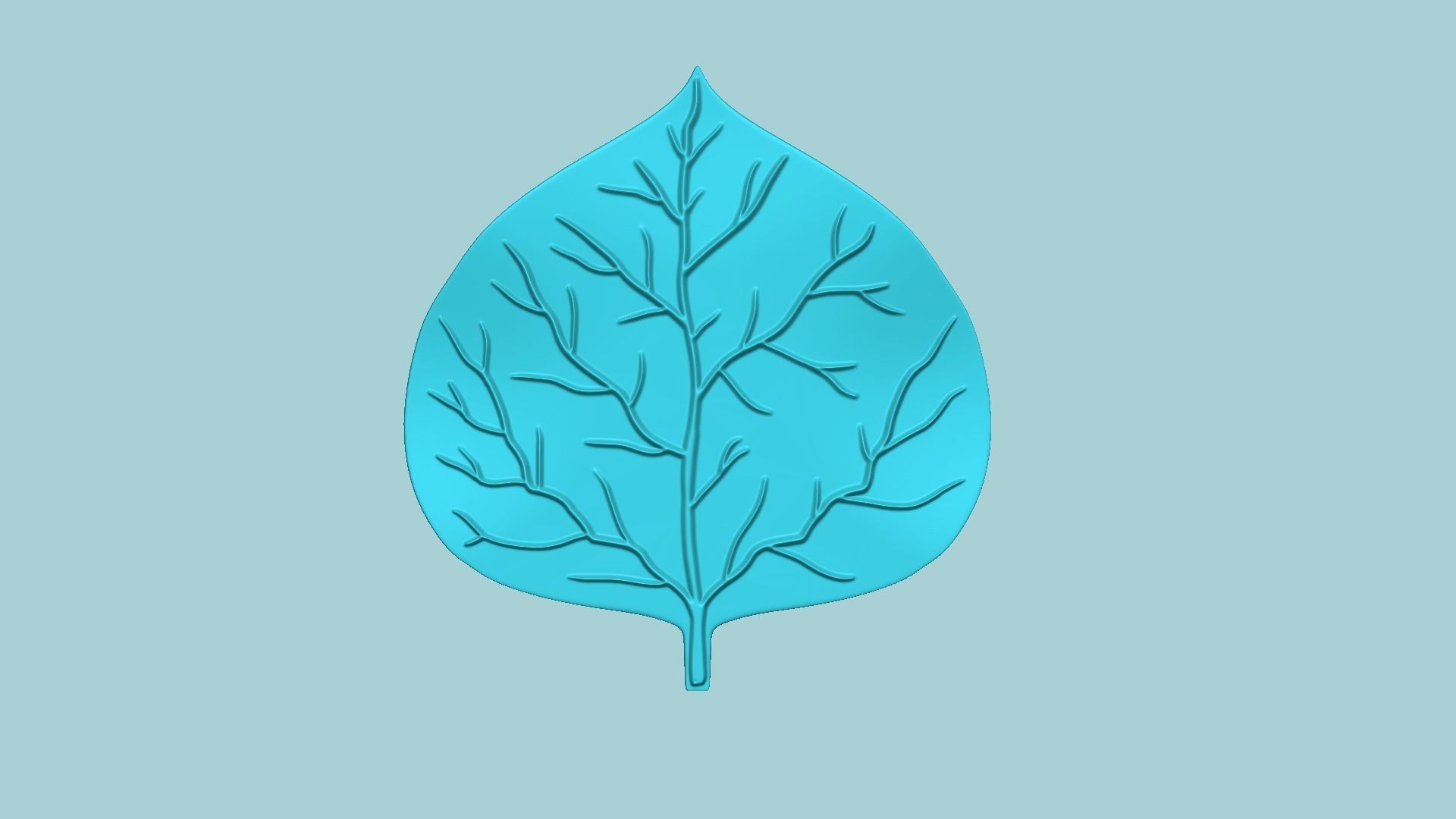 Quaking Aspen Leaf - Molding Artificial EVA Craft 3D print model_1