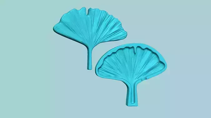 Ginkgo Leaf - Molding Artificial EVA Craft 3D print model