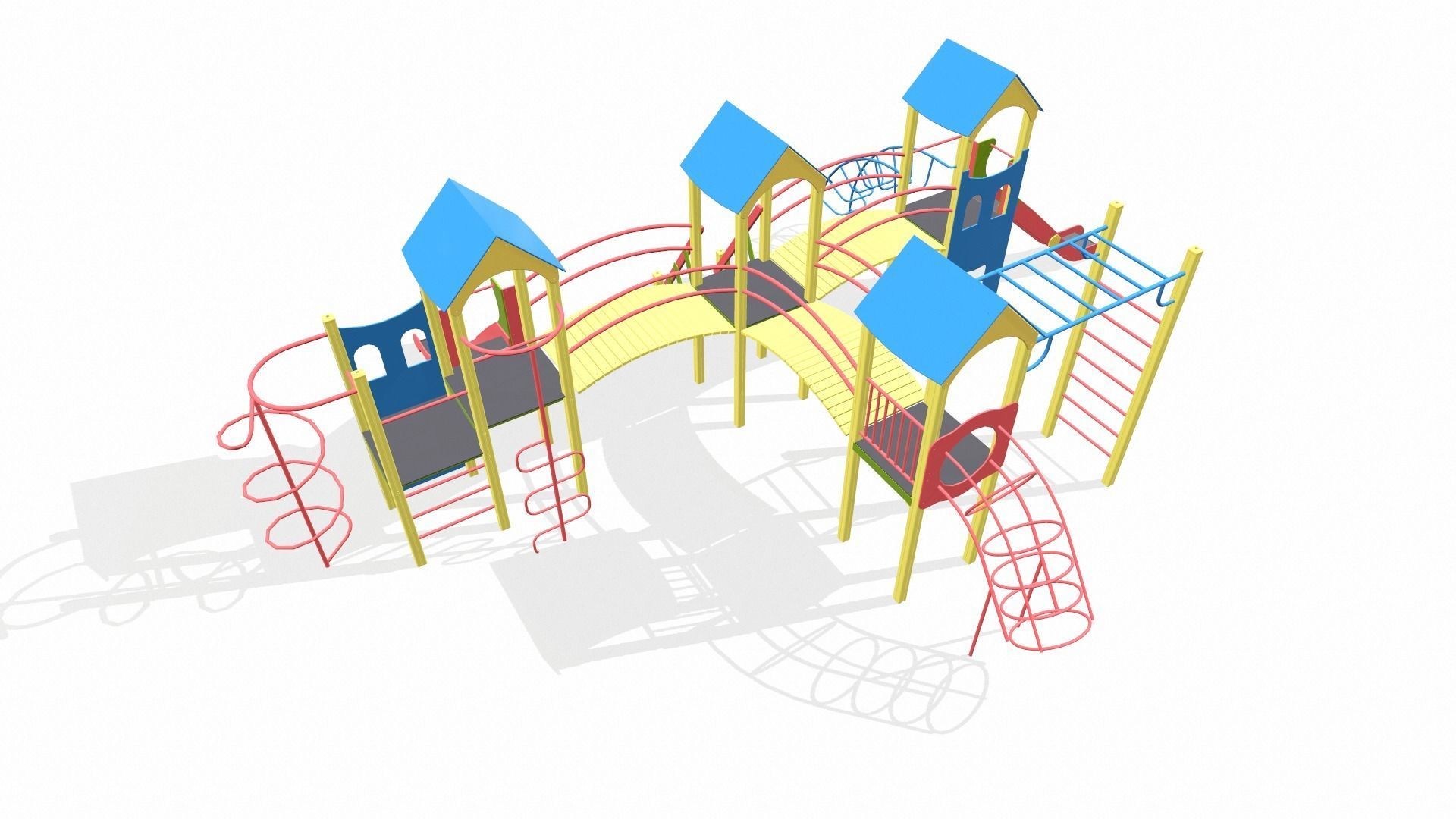 Playground for kids 3D model_9