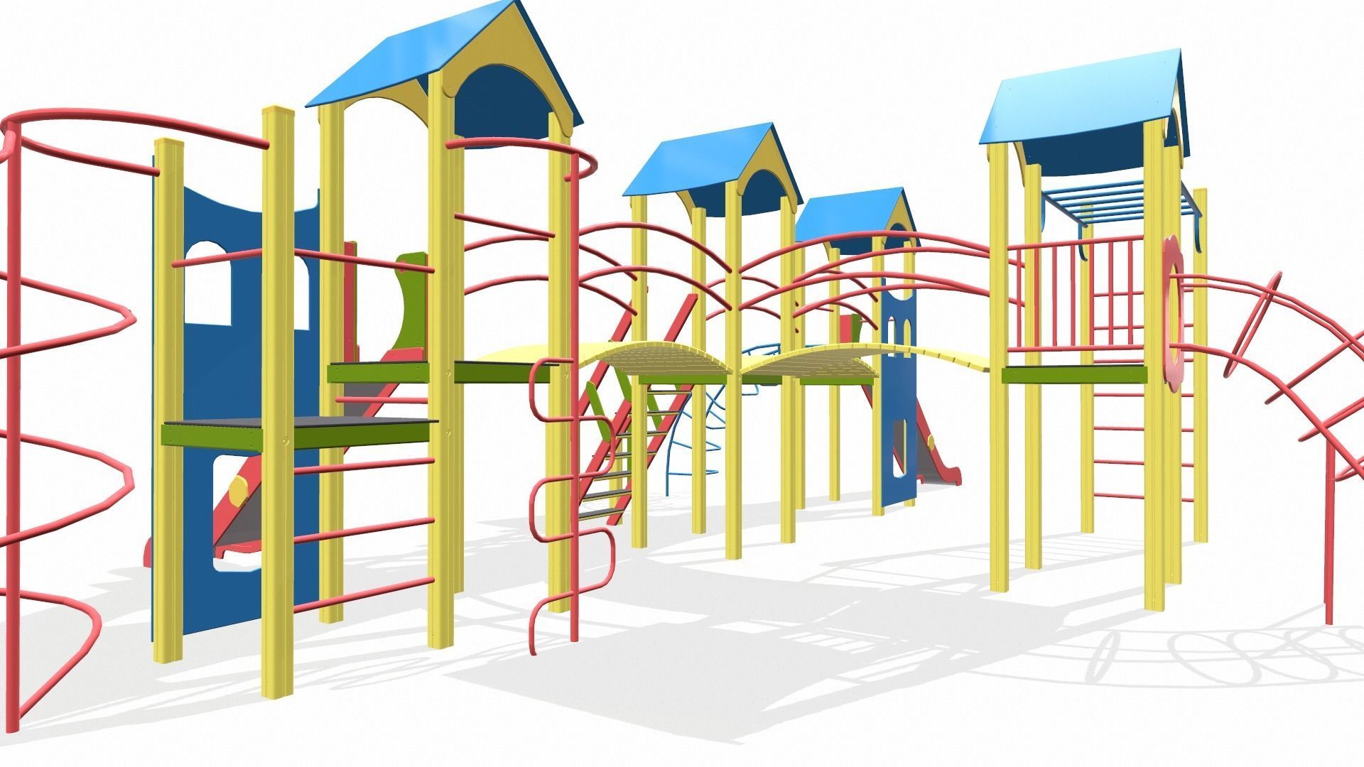 Playground for kids 3D model_2